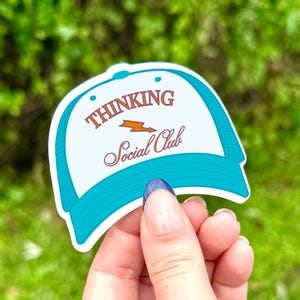 Thinking Social Club Hat Sticker