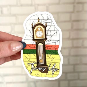 Times Up Clock Sticker