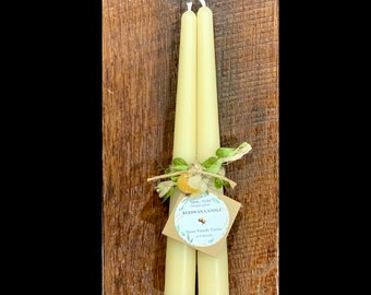 8” White Beeswax Tapers/Candle Sticks