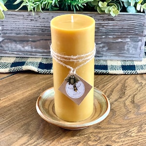 Pure Beeswax Pillar Candle 5 1/4&quot; Tall by 2 Wide Free Shipping