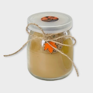 Pumpkin Spice Scented Beeswax Wood Wick Jar Candle