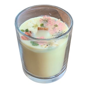 Botanical Essential Oil Infused White Beeswax Crackling Wood Wick Jar Candle ~ FREE SHIPPING