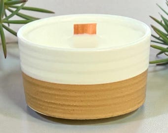Rustic Simple Beeswax Wood Wick Candle