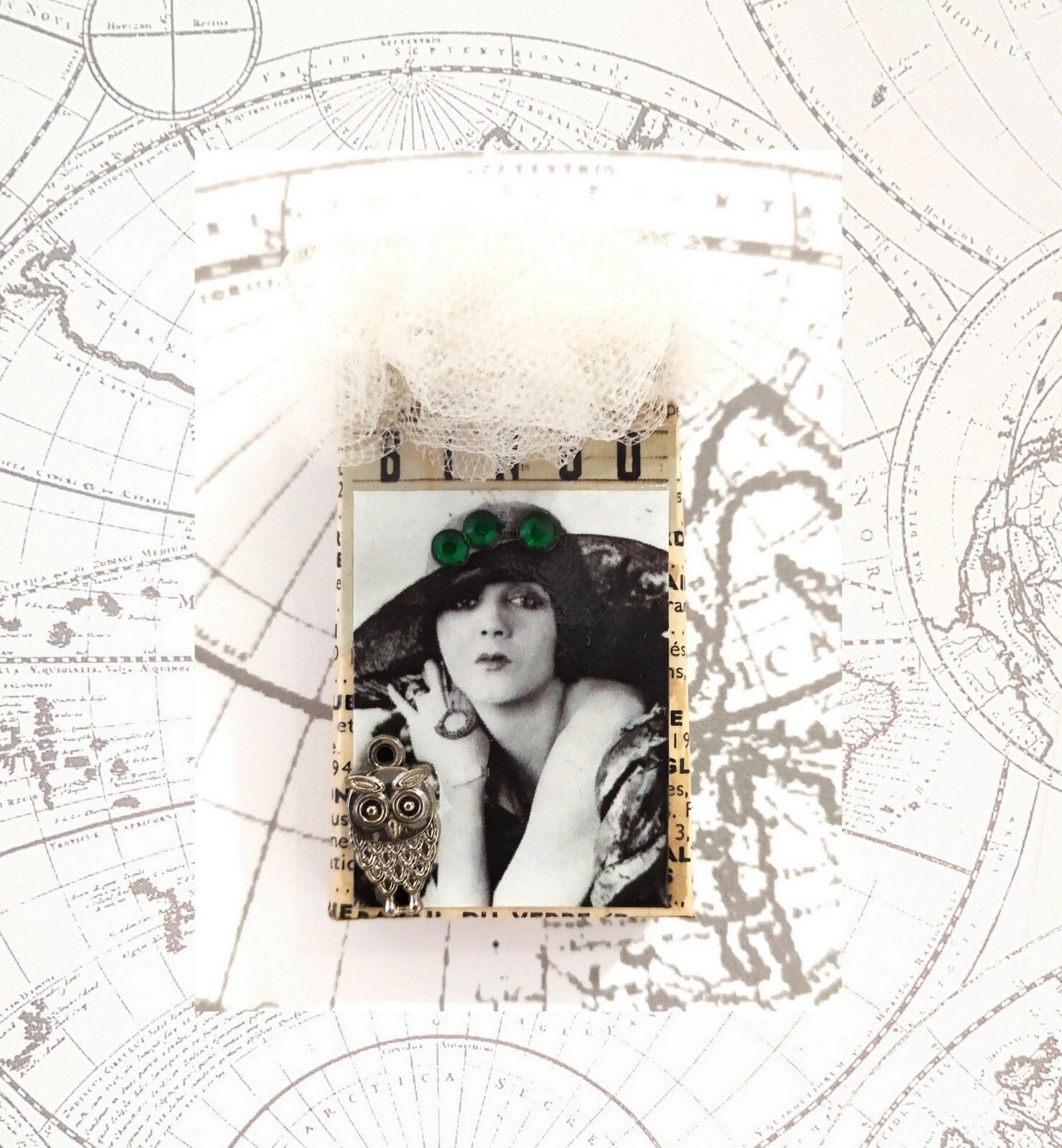 Art Wall Décor Vintage Art Tiny Artwork - Match Box Collection