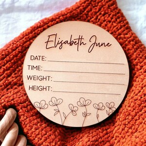 Baby Stats sign // Newborn Birth Stats Wood Sign // Birth Stats Sign // Baby Name Sign // Newborn Announcement // Baby Shower Gift