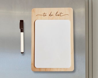 Magnetic Maple Wood To Do List: Acrylic Dry Erase Board