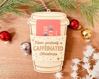 Porta biglietti regalo personalizzati per tazze da caffè: decorazione natalizia