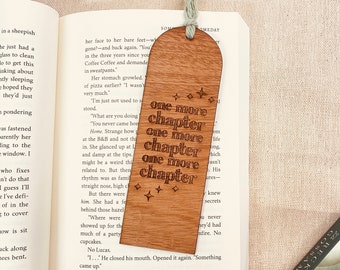 Segnalibro in legno / un altro capitolo / segnalibro in legno boho per gli amanti dei libri / regalo per gli amanti dei libri