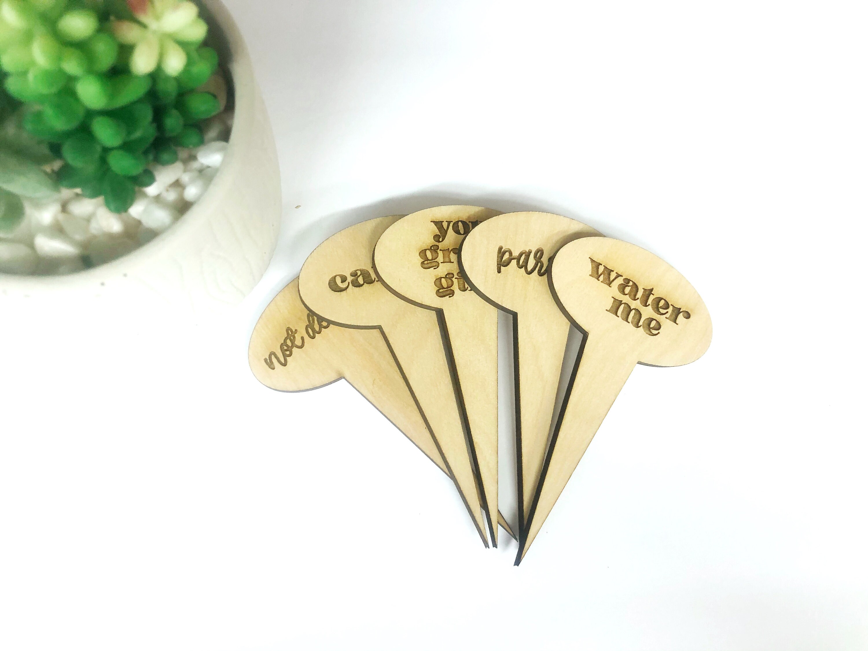 Estaca de jardín // Estacas de plantas // Marcadores de madera | Etsy