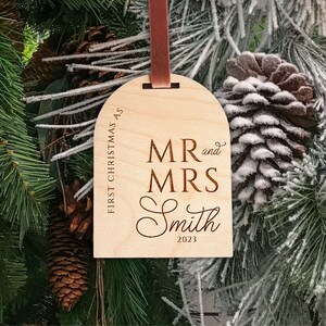 First Christmas Married Ornament | Mr and Mrs Christmas Ornament | Our First Christmas Married as Mr and Mrs Ornament | Personalized