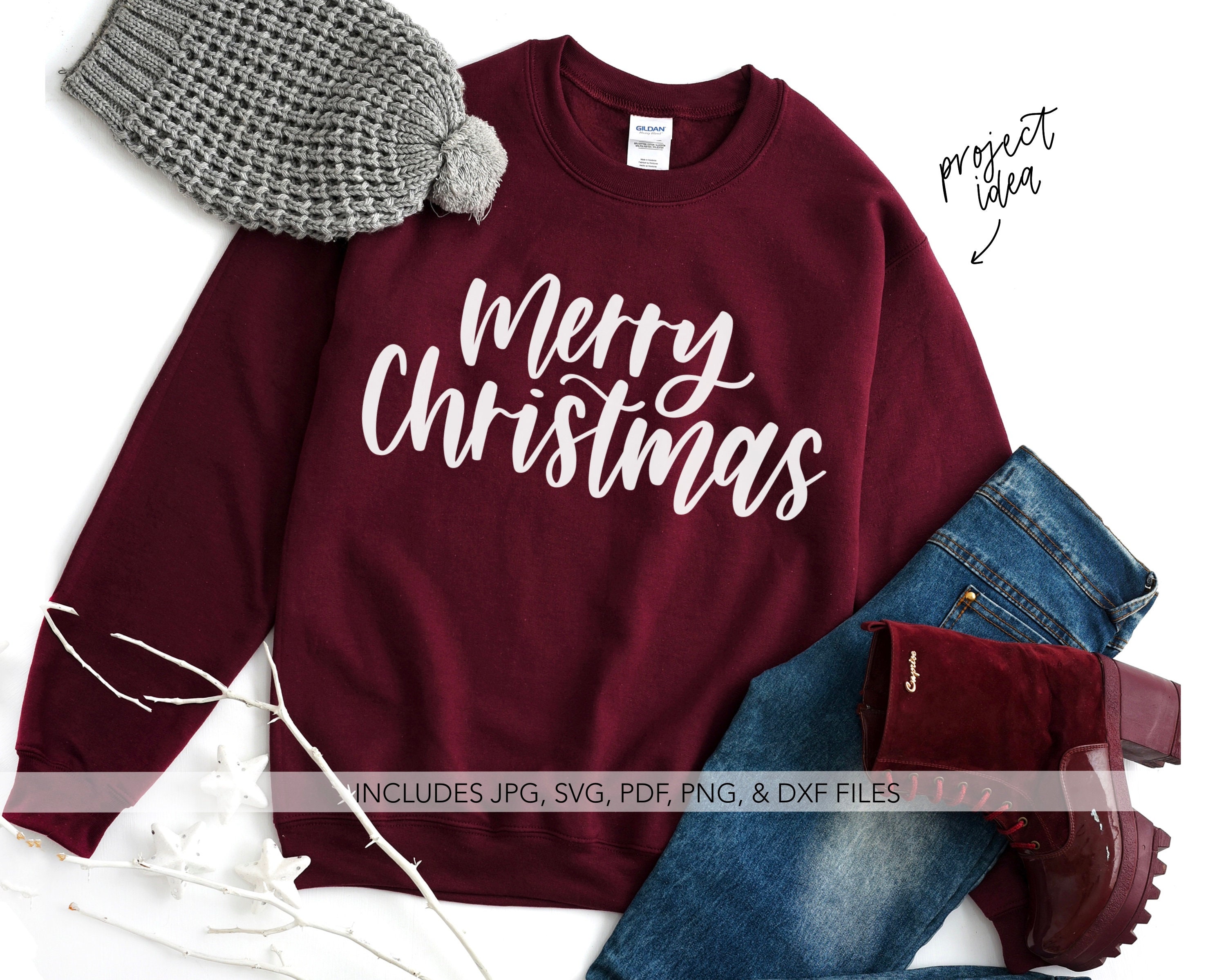 Merry Christmas SVG // christmas cut file // SVG // Christmas | Etsy