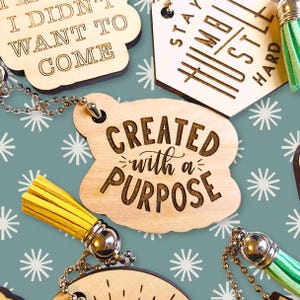 Created With a Purpose Keychain with tassel