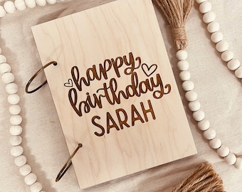 Porta-cartões de aniversário personalizado, organizador de cartões de aniversário sob medida, armazenamento e organização de cartões de aniversário.