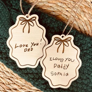 Handwriting Christmas Ornament, Personalized Keepsake Ornament, Handwritten Engraved Ornament, Handwritten Ornament, Memorial Ornament