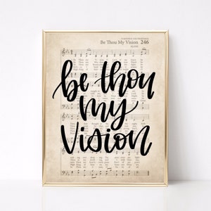 Be thou my vision // hymn wall art // hymn print // christian gift