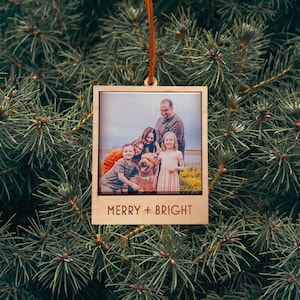 Photo Ornament, Polaroid Photo Ornament, Personalized Photo Christmas Ornament, First Married Ornament, Christmas Ornament Photo Frame