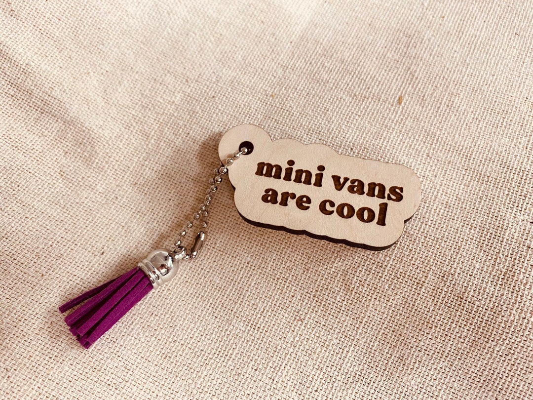 Mini Vans Are Cool Keychain // Wood Engraved Tassel Keychain Etsy