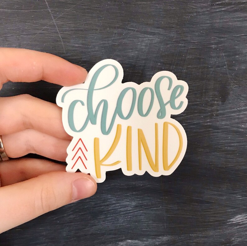 Choose Kind Sticker Fundraiser Kindness Sticker National Etsy