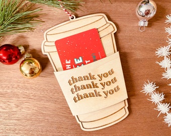 Porta biglietti regalo personalizzati per tazze da caffè: decorazione natalizia