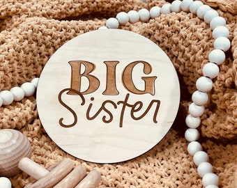 Big Sister Sign for photo props or pregnancy announcement / big brother / big sister / pregnancy announcement photo prop