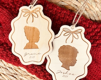 Child Silhouette Ornament, Kid’s Profile Ornament Personalized Keepsake Ornament, Keepsake Christmas Ornament, Silhouette Christmas Ornament