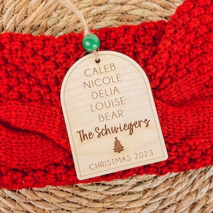 Family Name Christmas Ornament, Personalized Last Name and First Names Ornament, Family Member Name Christmas Ornament, 2023 Family Ornament