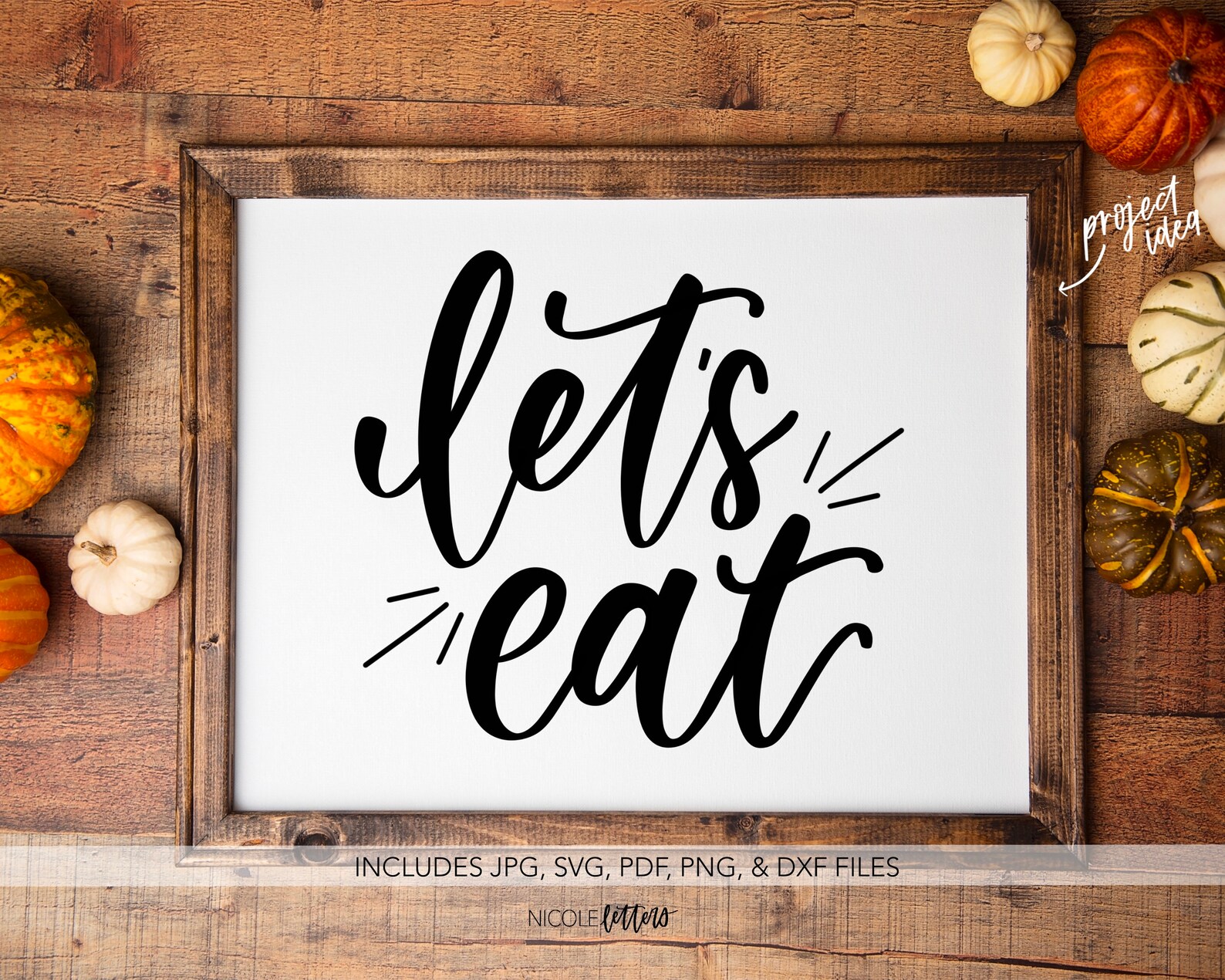 Let's Eat SVG // Let's Eat // SVG // Fall svg // Hand Etsy