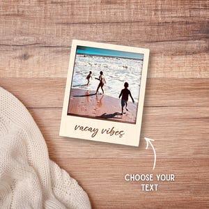 Personalized Wood Picture Frame Magnet, Custom Wooden Magnetic Photo Frame, Gift for Him, Gift for Her, Mother's Day Gift