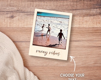 Personalized Wood Picture Frame Magnet, Custom Wooden Magnetic Photo Frame, Gift for Him, Gift for Her, Mother's Day Gift