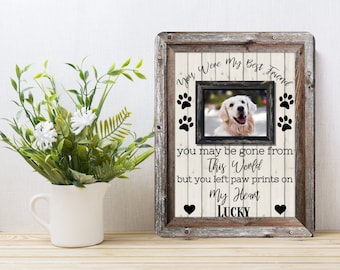 Dog Memorial, In Memory Of Dog, You Were My Best Friend You Left Paw Prints On My Heart, Dog Bereavement, Dog Remembrance Loss Of Dog Plaque