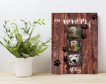 In Memory Of Dog Memorial Bereavement Remembrance Loss Of Pet Plaque Personalized Custom Gift