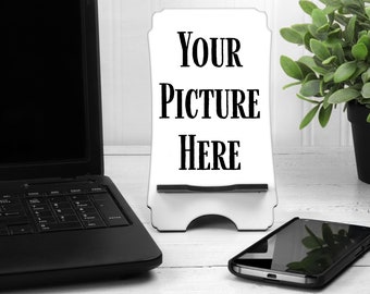Personalized Wooden Phone Stand Custom Cell Desk Home Office Bedroom Dorm Accessory iPhone Kindle