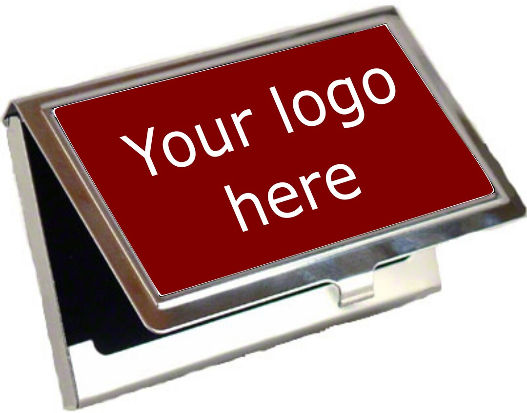Custom Business Card Holder Metal Logo Branding Salesman Owner Etsy