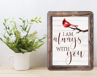 I Am Always With You Dye Sublimation On Whiteboard Religious Christian Verse Quote Decor Inspirational Art Gift Home Country Wall Hanging