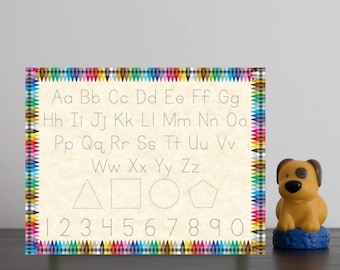 Learning To Write Practice Whiteboard Dry Erase Board Learn Teach Outline Alphabet Letters Numbers Shapes Preschool Kindergarten Toddler Kid