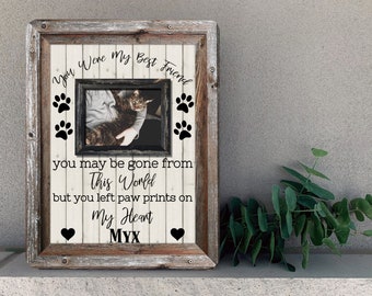 Cat Memorial, In Memory Of Cat, You Were My Best Friend You Left Paw Prints On My Heart, Cat Bereavement, Cat Remembrance Loss Of Cat Plaque