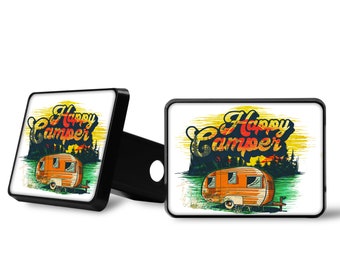 Happy Camper Trailer Hitch Cover - RV Truck Car Accessory