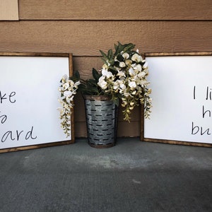 Farmhouse Decor | Farmhouse Wall Decor | I Like His Beard I Like Her Butt | Farmhouse Signs | Home Decor | Boho Farmhouse | Valentines Day