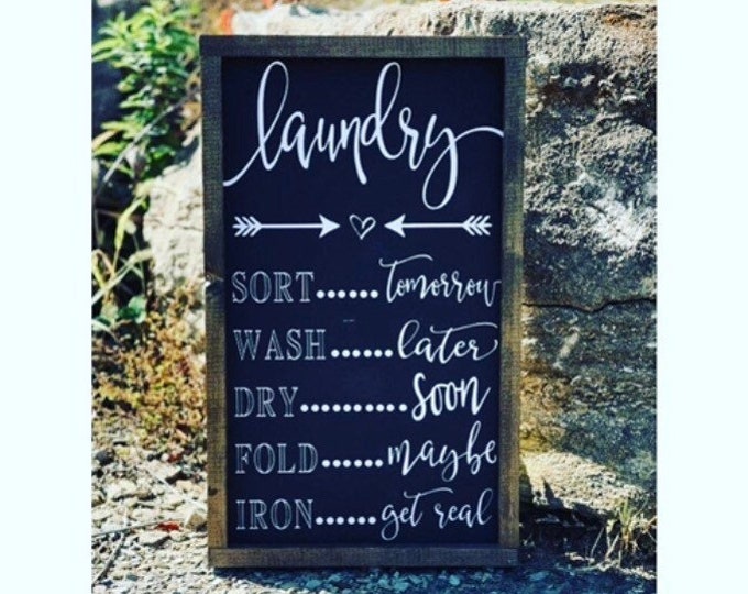 Home Decor Gifts | Farmhouse Wall Decor | Farmhouse Signs | Laundry Room Signs | Shelf Decor | Laundry Decor | Boho Farmhouse