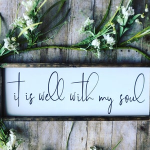 Farmhouse Decor | Gifts For The Home | It Is Well With My Soul | Shelf Decor | Boho Farmhouse | Farmhouse Signs | Religious Gifts