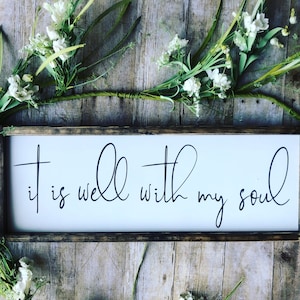Farmhouse Decor | Gifts For The Home | It Is Well With My Soul | Shelf Decor | Boho Farmhouse | Farmhouse Signs | Religious Gifts