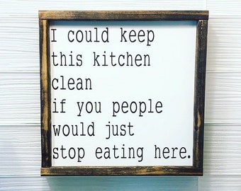 Farmhouse Wall Decor | Home Decor Gift | Farmhouse Signs | Funny Kitchen Signs | Kitchen Decor | Shelf Decor | Boho Farmhouse | Gift For Mom