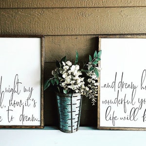 Farmhouse Decor | Farmhouse Wall Decor | Farmhouse Signs | Signs For Home | Home Decor | Good Night My Angel | Boho Farmhouse