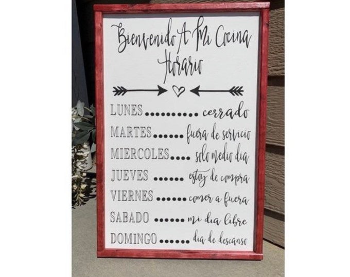 Farmhouse Decor | Farmhouse Wall Decor Farmhouse Signs | Kitchen Signs | Funny Signs | Kitchen Decor | Boho Farmhouse Decor | Spanish Sign |