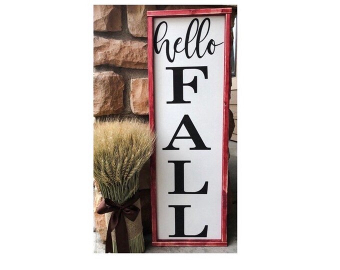 signs with quotes | signs | wood signs | autumn | porch signs | signs for home | farmhouse sign | hello fall | farmhouse decor |