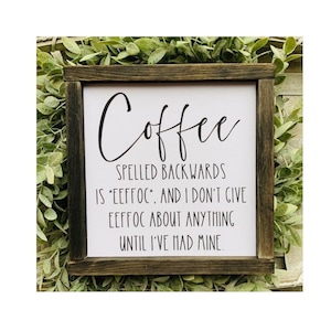 Farmhouse Decor | Gifts For The Home | Farmhouse Signs | Kitchen Decor | Coffee Bar Decor | Boho Farmhouse | Shelf Decor | Coffee Lovers