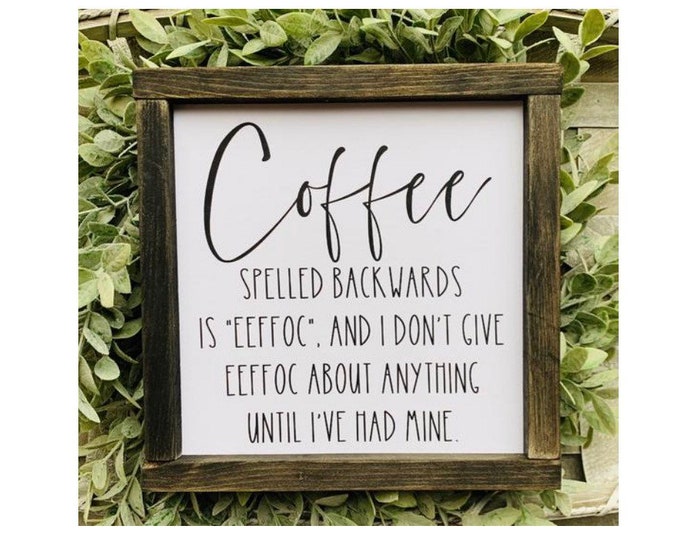 Farmhouse Decor | Gifts For The Home | Farmhouse Signs | Kitchen Decor | Coffee Bar Decor | Boho Farmhouse | Shelf Decor | Coffee Lovers