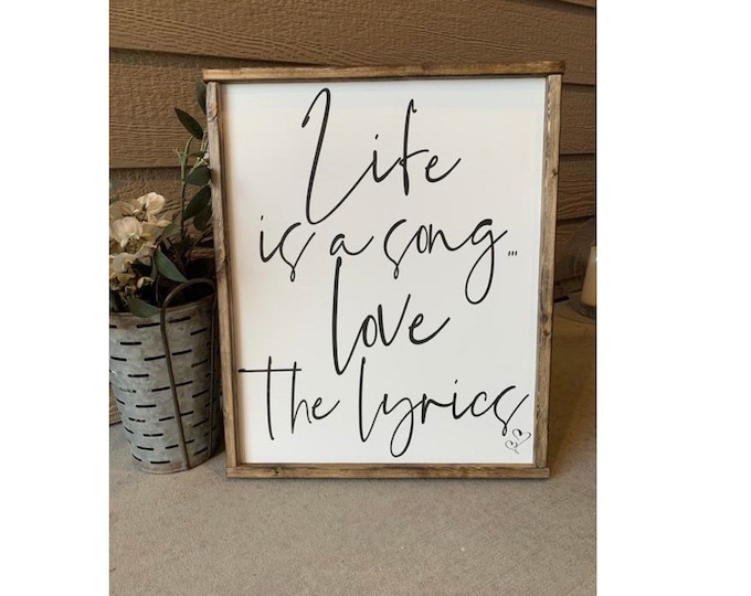 Farmhouse Decor | Farmhouse Wall Decor  | Farmhouse Signs | Home Decor | Signs For Home | Life Is A Song | Boho Farmhouse