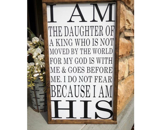 Signs With Quotes | Farmhouse Decor | Signs For Home | I am His | Religious Signs | Farmhouse Signs |