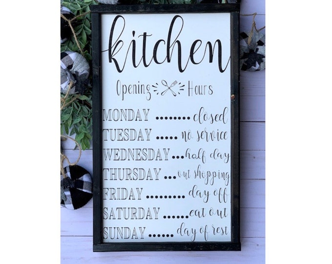 Signs With Quotes | Farmhouse Decor | Signs For Home | Wall Decor | Framed Wood Signs | Farmhouse Sign | Funny Kitchen Signs | Kitchen Decor